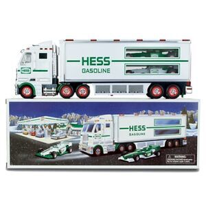 2003 Hess Gasoline Hess Truck with Racecars 14" - NEW IN BOX!!